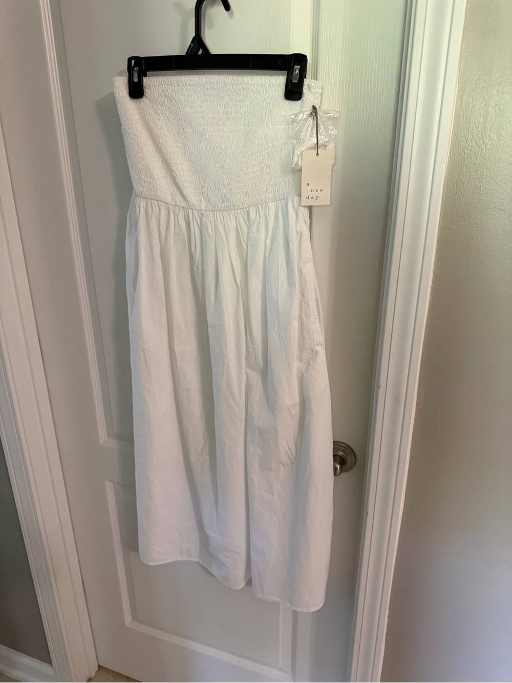 Target White Strapless Midi Dress